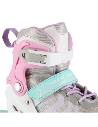 Nh18192 4w1 różowy rozm.s(29-33) łyżworolki z wym. pł. hokejową nils extreme