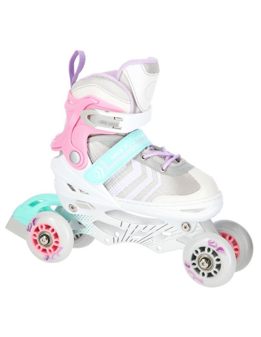 Nh18192 4w1 różowy rozm.s(29-33) łyżworolki z wym. pł. hokejową nils extreme