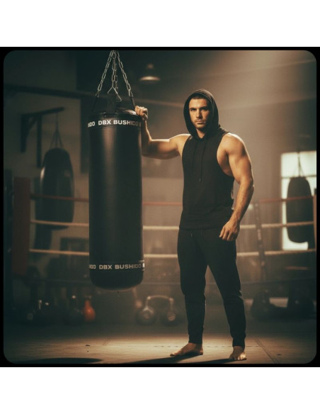 Worek bokserski premium - sbrx black - pusty - 130cm | dbx bushido