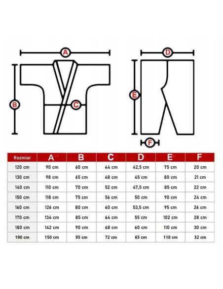 Kimono karate kyokushin 10 oz - 120 cm