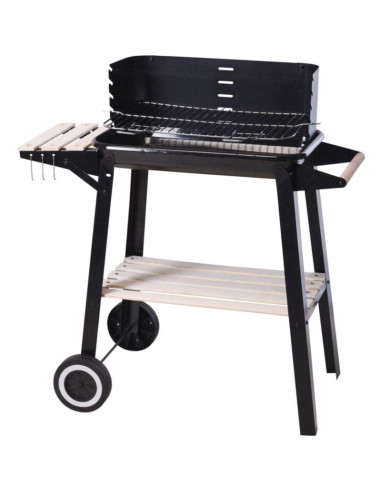 Grill ogrodowy wózek 83x45,5x86,5cm czarny