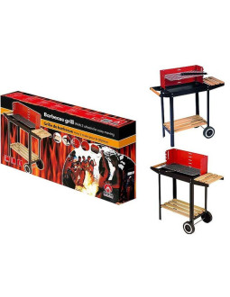 Grill ogrodowy wózek 85x42x83cm czerwony