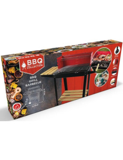 Grill ogrodowy wózek 85x42x83cm czerwony 2