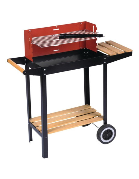 Grill ogrodowy wózek 85x42x83cm czerwony