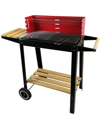 Grill ogrodowy wózek 85x42x83cm czerwony