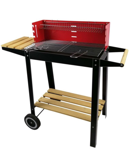 Grill ogrodowy wózek 85x42x83cm czerwony