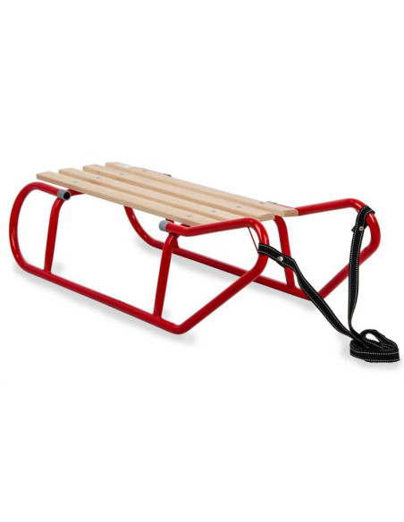 Sanki metalowe kuligowe 2 osobowe czerwone