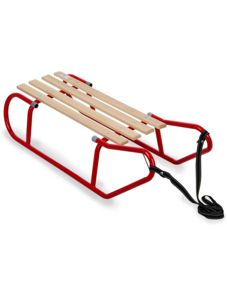 Sanki metalowe kuligowe 2 osobowe czerwone