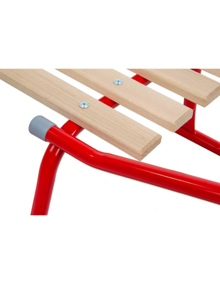 Sanki metalowe kuligowe 2 osobowe czerwone