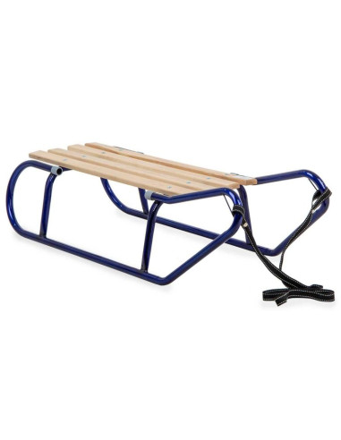 Sanki metalowe kuligowe 2 osobowe niebieskie