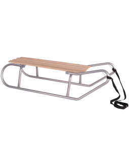 Sanki metalowe kuligowe 2 osobowe srebrne