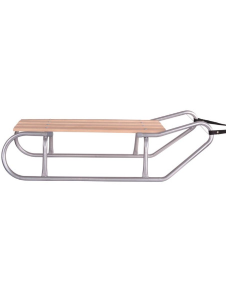 Sanki metalowe kuligowe 2 osobowe srebrne