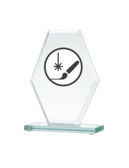 Trofeum szklane grawerowane + wypełnienie farbą