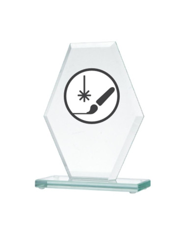 Trofeum szklane grawerowane + wypełnienie farbą