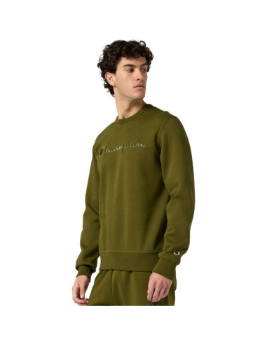 Bluza męska champion crewneck sweatshirt oliwkowa 220272 gs585