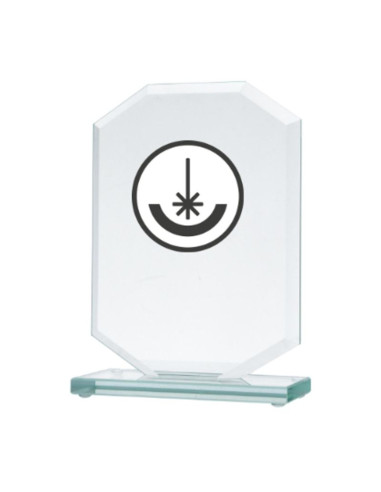 Trofeum szklane grawerowane