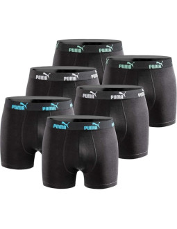 Bokserki majtki męskie puma 6-pack czarne wygodne bawełna