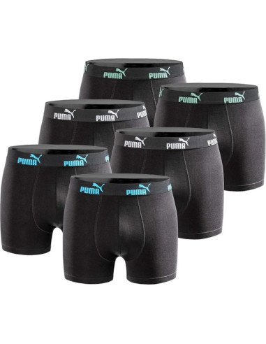 Bokserki majtki męskie puma 6-pack czarne wygodne bawełna