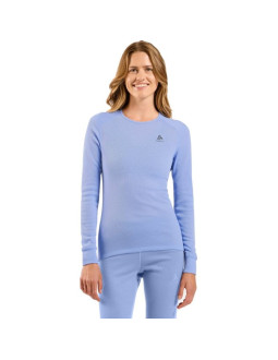 Bielizna termoaktywna z długim rękawem odlo bl top crew neck l/s active warm roz. s niebiesko-szara