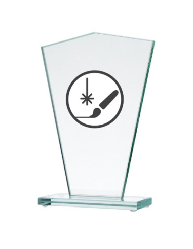 Trofeum szklane grawerowane + wypełnienie farbą