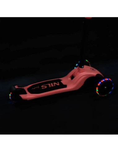 Hulajnoga dziecięca nils fun hlb122 led różowa