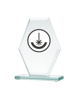 Trofeum szklane grawerowane