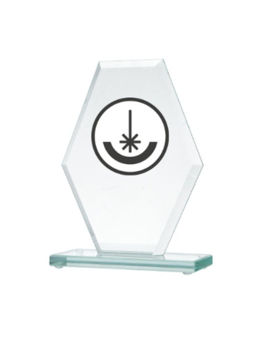 Trofeum szklane grawerowane