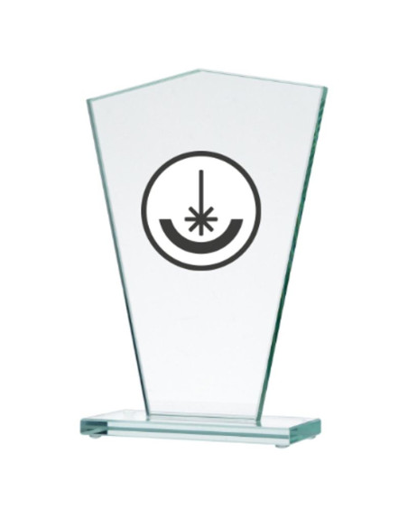 Trofeum szklane grawerowane