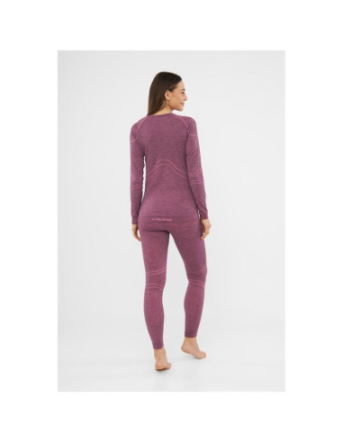 Bielizna damska viking lana pro longsleeve merino roz. m różowa