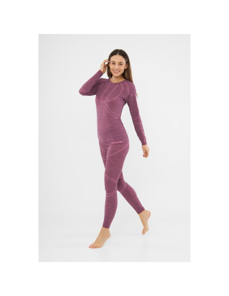 Bielizna damska viking lana pro longsleeve merino roz. m różowa