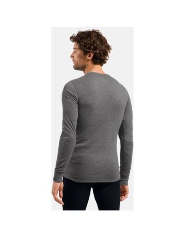 Bielizna termoaktywna z długim rękawem odlo bl top crew neck s/s active warm roz. m ciemnoszary