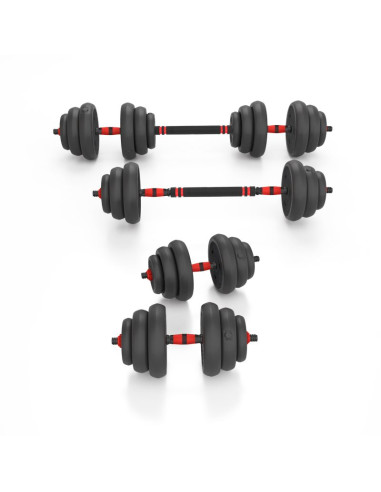 Zestaw ciężarów 6w1 hms sgn120 (sztanga, sztangielki i kettlebell) 20kg