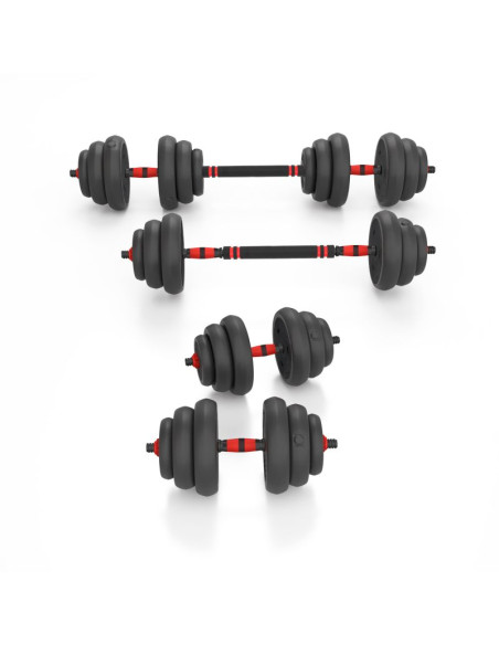 Zestaw ciężarów 6w1 hms sgn120 (sztanga, sztangielki i kettlebell) 20kg