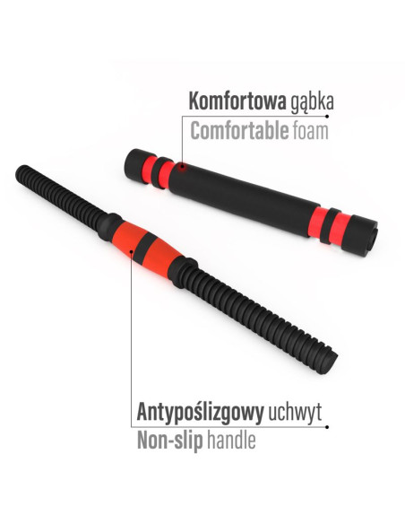 Zestaw ciężarów 6w1 hms sgn120 (sztanga, sztangielki i kettlebell) 20kg