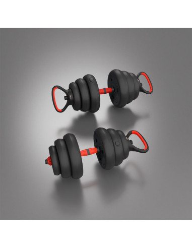 Zestaw ciężarów 6w1 hms sgn120 (sztanga, sztangielki i kettlebell) 20kg