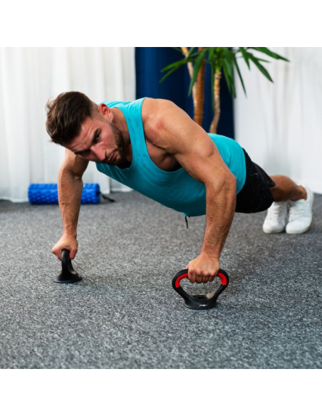 Zestaw ciężarów 6w1 hms sgn120 (sztanga, sztangielki i kettlebell) 20kg