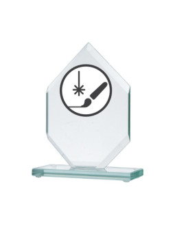Trofeum szklane grawerowane + wypełnienie farbą