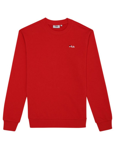 Bluza męska fila leverano regular crew sweat czerwona fam0876 30002