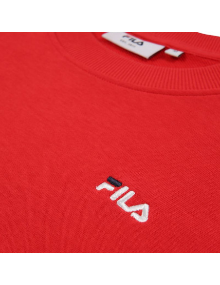 Bluza męska fila leverano regular crew sweat czerwona fam0876 30002