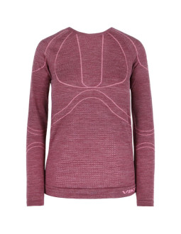 Bielizna damska viking lana pro longsleeve merino roz. s różowa