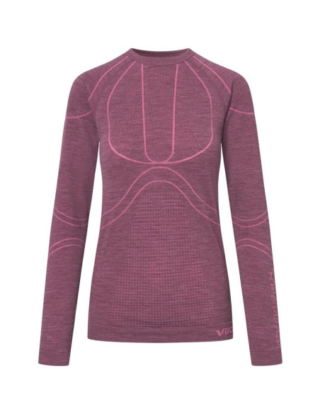 Bielizna damska viking lana pro longsleeve merino roz. s różowa