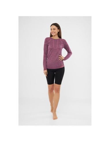 Bielizna damska viking lana pro longsleeve merino roz. s różowa