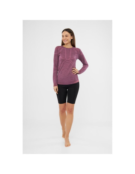 Bielizna damska viking lana pro longsleeve merino roz. s różowa