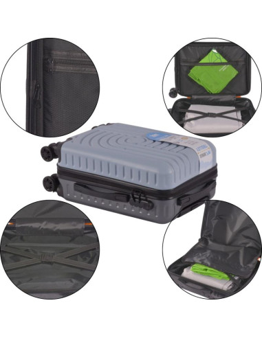 Walizka podróżna kabinowa 38l proworld light grey