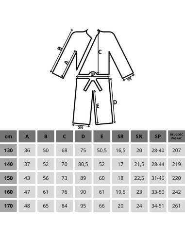 Kimono enero judo aikido 160cm białe