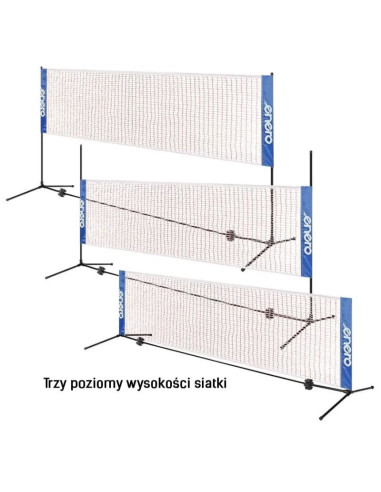 Słupki badminton/siatkówka/tenis regulowane 3w1 + pokrowiec enero