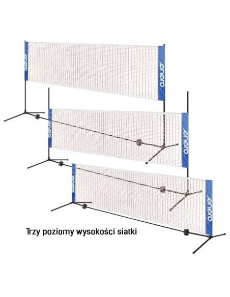 Słupki badminton/siatkówka/tenis regulowane 3w1 + pokrowiec enero