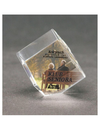 Trofeum szklane z nadrukiem kolorowym luxorjet i etui