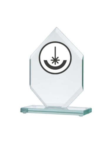 Trofeum szklane grawerowane