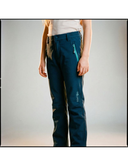 Spodnie softshell dziewczęce/chłopięce trollkids kids fjell softshell pant niebieskie (117-142)